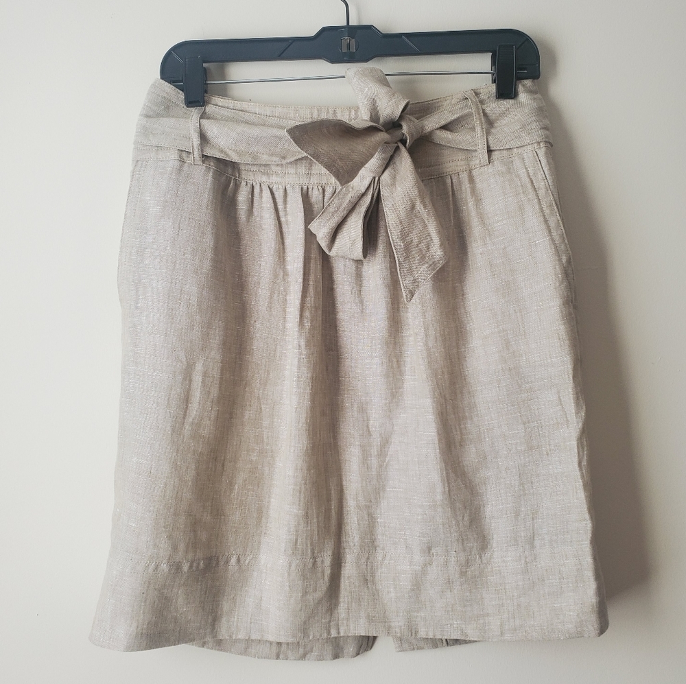 Banana Republic Factory Tan Linen Skirt
